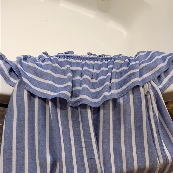 Max Studio - Summer Themed Blue White Dress - Picture 7 of 8